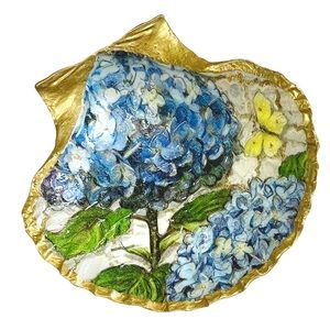 Hydrangea Trinket Shell Jewelry Dish